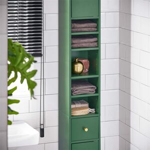 ClassicLiving Aadhith Freestanding Linen Cabinet Green 180cm H X 20cm W X 20cm D ClassicLiving Aadhith Freestanding Linen Cabinet Green 180cm H X 20cm W X 20cm D