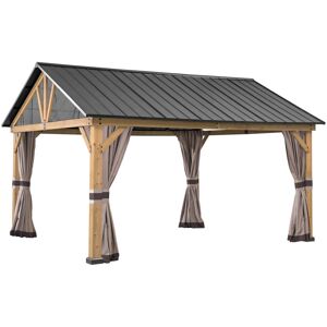 Curtain for Sunjoy cedar wood gazebos Beige;Khaki 86.61cm H x 148.82cm W x 148.82cm D Curtain for Sunjoy cedar wood gazebos Beige;Khaki 86.61cm H x 148.82cm W x 148.82cm D