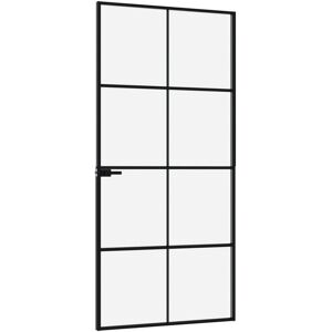 Latitude Run Lorianna Metal Standard Doors Black and transparent 93cm W X 201.5cm H Latitude Run Lorianna Metal Standard Doors Black and transparent 93cm W X 201.5cm H