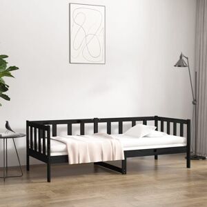 Latitude Run Day Bed Solid Wood Pine Black 85.5 x 203.5cm Latitude Run Day Bed Solid Wood Pine Black 85.5 x 203.5cm