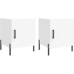 Latitude Run Manufactured Wood Bedside Table White 50cm H X 40cm W X 40cm D Latitude Run Manufactured Wood Bedside Table White 50cm H X 40cm W X 40cm D