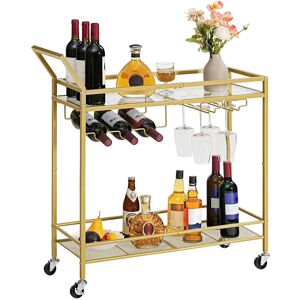 Fairmont Park Bar Cart, Bar Trolley, Kitchen Trolley On Wheels Clear 91cm H X 78cm W X 30cm D Fairmont Park Bar Cart, Bar Trolley, Kitchen Trolley On Wheels Clear 91cm H X 78cm W X 30cm D