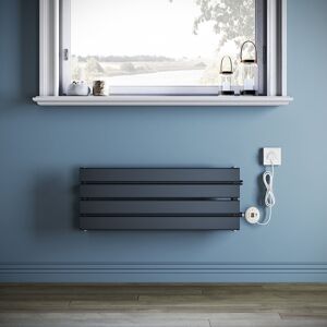 Brayden Studio 5.8cm, Smart WiFi-Enabled Electric Radiator Flat Panel with Intelligent Heating Control Anthracite 80" H x 30" W x 5.80" D Brayden Studio 5.8cm, Smart WiFi-Enabled Electric Radiator Flat Panel with Intelligent Heating Control Anthracite 80" H x 30" W x 5.80" D