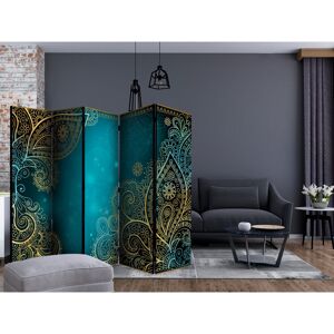 Bloomsbury Market Gehrke 5 Panel Room Divider Blue;Green 172cm H X 225cm W X 3cm D Bloomsbury Market Gehrke 5 Panel Room Divider Blue;Green 172cm H X 225cm W X 3cm D