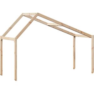 Harriet Bee Kids' Bed Roof Solid Wood Pine Brown 144.5cm H x 213cm L x 85.5cm W Harriet Bee Kids' Bed Roof Solid Wood Pine Brown 144.5cm H x 213cm L x 85.5cm W