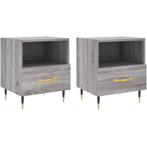Norden Home Nona Manufactured Wood Bedside Table Grey Sonoma 47.5cm H X 40cm W X 35cm D Norden Home Nona Manufactured Wood Bedside Table Grey Sonoma 47.5cm H X 40cm W X 35cm D