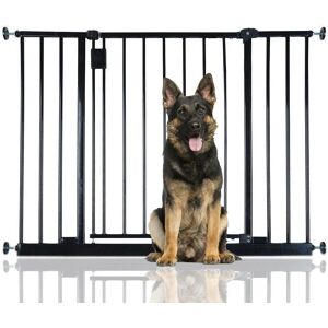 Latitude Run Extra Wide Hallway Dog Gate, Pressure Fit Pet Gate, Puppy Safety Barrier for Hallways and Wide Spaces, Easy Installation Black 97-103 cm Latitude Run Extra Wide Hallway Dog Gate, Pressure Fit Pet Gate, Puppy Safety Barrier for Hallways and Wide Spaces, Easy Installation Black 97-103 cm