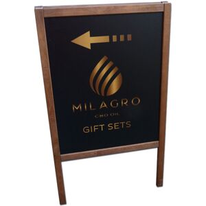 Ebern Designs Gennara Free-Standing Chalkboard 100cm H x 60cm W Black Oversized - 8 ' & Up Ebern Designs Gennara Free-Standing Chalkboard 100cm H x 60cm W Black Oversized - 8 ' & Up