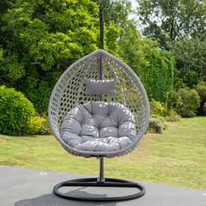 World Menagerie Pawhuska Hanging Swing Single Egg Pod Chair Light Grey 201cm H X 107cm W X 66cm D World Menagerie Pawhuska Hanging Swing Single Egg Pod Chair Light Grey 201cm H X 107cm W X 66cm D