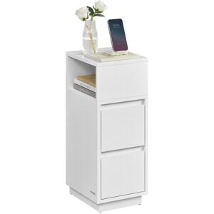Latitude Run Anushan Bedside Table White 65cm H X 25cm W X 30cm D Latitude Run Anushan Bedside Table White 65cm H X 25cm W X 30cm D
