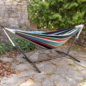 Blue Elephant Double Classic Hammock with Stand Black/Oasis 104cm H X 109cm W X 280cm L Blue Elephant Double Classic Hammock with Stand Black/Oasis 104cm H X 109cm W X 280cm L