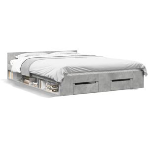 Alpen Home Bed Frame Concrete Grey 140 x 190 cm Alpen Home Bed Frame Concrete Grey 140 x 190 cm