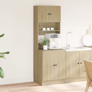 Brayden Studio Kitchen Cabinet 60X50x180 Cm Engineered Wood Sonoma oak 60cm W X 180cm H X 50cm D Brayden Studio Kitchen Cabinet 60X50x180 Cm Engineered Wood Sonoma oak 60cm W X 180cm H X 50cm D