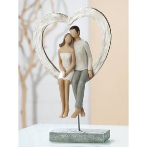 Ebern Designs Azizi Lovers Sitting in a Heart Figurine 26cm H X 16cm W X 9cm D Ebern Designs Azizi Lovers Sitting in a Heart Figurine 26cm H X 16cm W X 9cm D