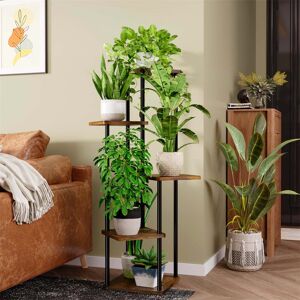 Borough Wharf 5 Tiers Ladder Plant Stand For Indoor And Outdoor Black;Brown 106.5cm H X 30cm W X 30cm D Borough Wharf 5 Tiers Ladder Plant Stand For Indoor And Outdoor Black;Brown 106.5cm H X 30cm W X 30cm D