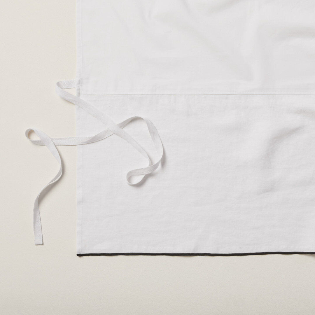 Madura Carlina Tailored Bed Valance White/Grey 140cm W x 32cm D