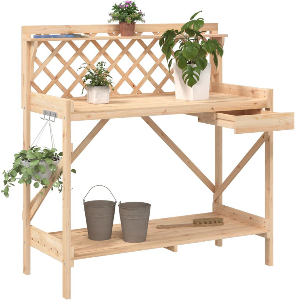Brambly Cottage Felan Potting Bench Light brown 117cm H X 110cm W X 50cm D