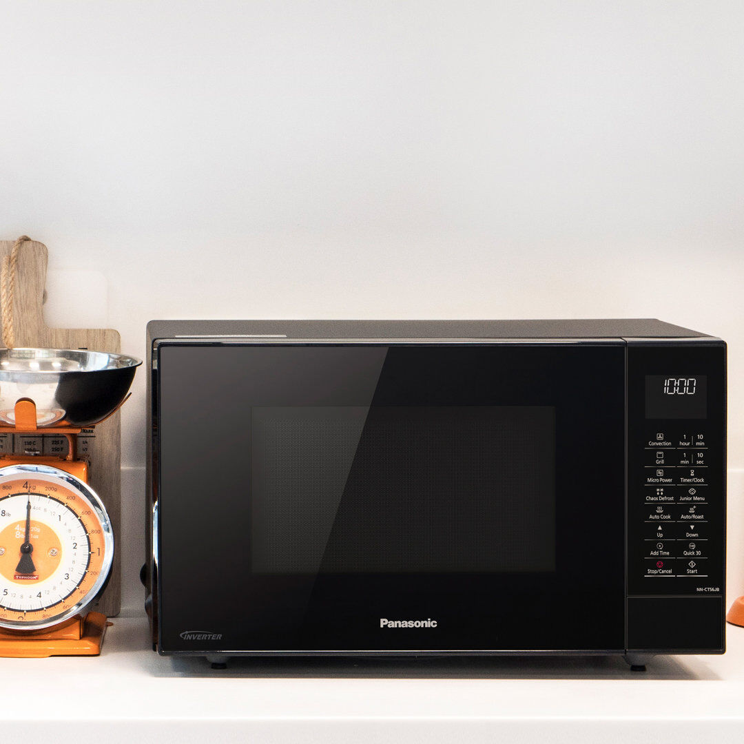 Panasonic 27L Slimline Combination Microwave Oven, Black 31cm H X 52cm W X 39.5cm D