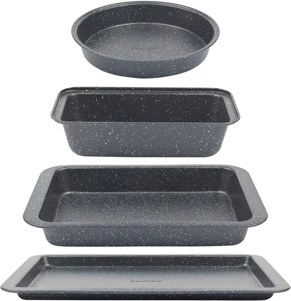 Belfry Kitchen Brasel 4 Piece Non-Stick Steel Bakeware Set Black 4