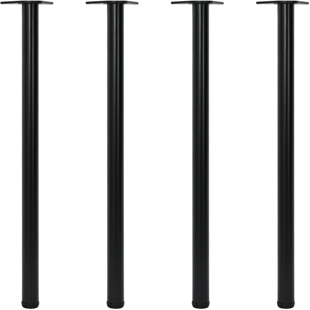 Symple Stuff 4 Height Adjustable Table Legs Black 43.3in H x 2.4in W x 2.4in D