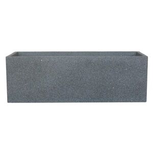 Idealist Textured Concrete Effect Trough Garden Planter, Grey Outdoor Plant Pot 23.5 H x 70.0 W x 22.5 D cm