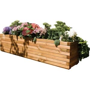 Rowlinson Wooden Planter Box brown 37.0 H x 180.0 W x 40.0 D cm