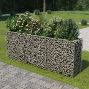 Freeport Park Gabion Metal Planter Box 100.0 H x 270.0 W x 50.0 D cm