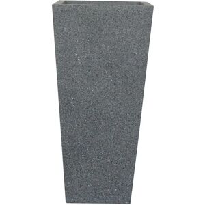 IDEALIST Textured Concrete Effect Garden Tall Grey Planter, Outdoor Plant Pot with Tapered Shape 51.0 H x 24.5 W x 24.5 D cm