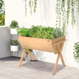 Sol 27 Outdoor Aalieyah 100cm x 70cm Wooden Raised Flower Bed brown 80.0 H x 100.0 W x 70.0 D cm