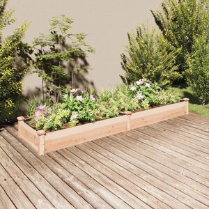 Dakota Fields Garden Raised Bed With Liner 120X60x25 Cm Solid Wood Fir Natural Pine 25cm H x 240cm W x 60cm D