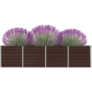 Freeport Park Edmund Metal Raised Flower Bed Brown 77cm H x 40cm W x 320cm L