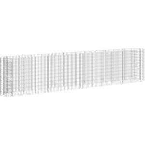 Dakota Fields Gabion Raised Bed Galvanised Iron 120X50x100 Cm 100cm H x 470cm W x 50cm D