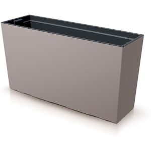Symple Stuff URBI Elegance Rectangular Medium Flower Planter Pot Garden Trough Case with Insert Mocca 40.6cm H X 77cm W X 23.5cm D