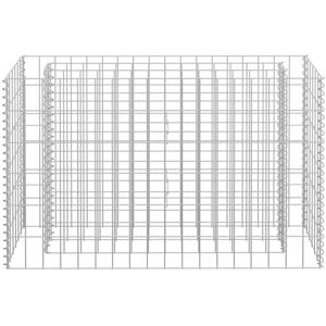 Dakota Fields Gabion raised bed galvanized steel 180 x 50 x 100cm 60cm H x 90cm W x 30cm D