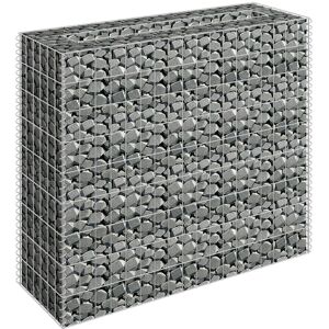 Dakota Fields Gabion raised bed galvanized steel 180 x 50 x 100cm 90cm H x 90cm W x 30cm D