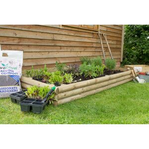 Forest Garden Edelare 204cm x 104cm Wooden Raised Flower Bed 2.1cm H X 202.5cm W X 103.5cm D
