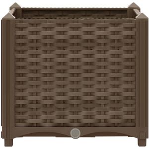 Dakota Fields Raised Bed 40X40x23 Cm Polypropylene Brown 38cm H x 40cm W x 40cm D
