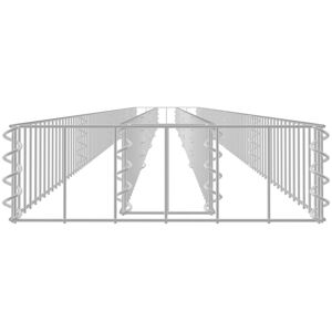 Dakota Fields Gabion raised bed galvanized steel 180 x 50 x 100cm 90cm H x 450cm W x 30cm D