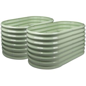 Harbour Housewares Metal Raised Garden Bed Green 60cm H x 120cm W x 23.6cm D