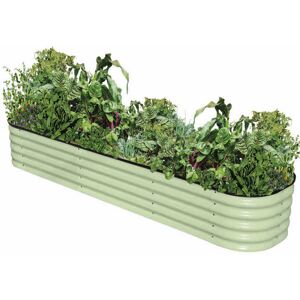 Dakota Fields Boughner Metal Raised Garden Bed (x2) Green 40cm H X 160cm W X 23.6cm D