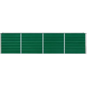 Freeport Park Edmund Metal Raised Flower Bed Green 77cm H x 40cm W x 320cm L