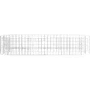 Dakota Fields Gabion Raised Bed Galvanised Iron 330X50x50 Cm 260cm H x 50cm W x 50cm D