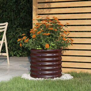Dakota Fields Garden Raised Bed Powder-coated Steel Brown 26.77