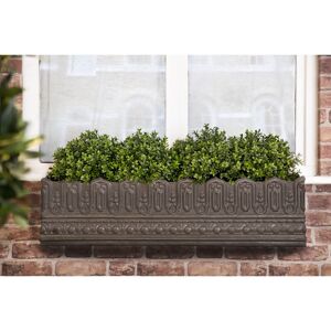 Rosalind Wheeler Valeri Fiberglass Window Box Planter Grey 25cm H X 100cm W X 18cm D Rosalind Wheeler Valeri Fiberglass Window Box Planter Grey 25cm H X 100cm W X 18cm D