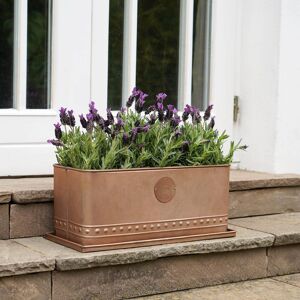 Latitude Run x Kew Outdoor Aged Copper Regency Outdoor Planter D38cm Aged Copper 17 cm H x 43 cm W x 19 cm D Latitude Run x Kew Outdoor Aged Copper Regency Outdoor Planter D38cm Aged Copper 17 cm H x 43 cm W x 19 cm D