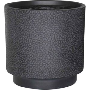 HORTICO Slate Effect Reinforced Stone Outdoor Plant Pot, Frostproof Garden Flower Pot, Round Garden Planter with Drainage Holes Black 36cm H x 36cm W x 36cm D HORTICO Slate Effect Reinforced Stone Outdoor Plant Pot, Frostproof Garden Flower Pot, Round Garden Planter with Drainage Holes Black 36cm H x 36cm W x 36cm D