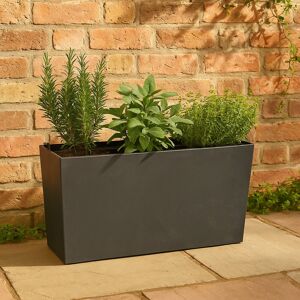 Ebern Designs Meltham Raised Garden Bed Black 36.2cm H X 19cm W X 56.1cm D Ebern Designs Meltham Raised Garden Bed Black 36.2cm H X 19cm W X 56.1cm D