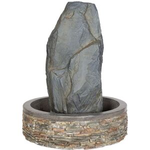 Union Rustic Sligh Easy Fountain Snowdonia Monolith with Lights Mains Plugin Powered Water Feature Brown 80cm H X 60cm W X 60cm D Union Rustic Sligh Easy Fountain Snowdonia Monolith with Lights Mains Plugin Powered Water Feature Brown 80cm H X 60cm W X 60cm D