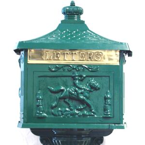 Astoria Grand Cast Aluminium Post Box Green Astoria Grand Cast Aluminium Post Box Green