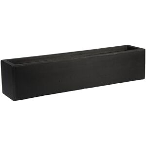 HORTICO Window Flower Box Planter, Frostproof Outdoor Plant Pot, Narrow Garden Planter with Drainage Holes, Concrete Effect Windowsill Planter Black 17.5cm H x 80cm W x 17cm D HORTICO Window Flower Box Planter, Frostproof Outdoor Plant Pot, Narrow Garden Planter with Drainage Holes, Concrete Effect Windowsill Planter Black 17.5cm H x 80cm W x 17cm D